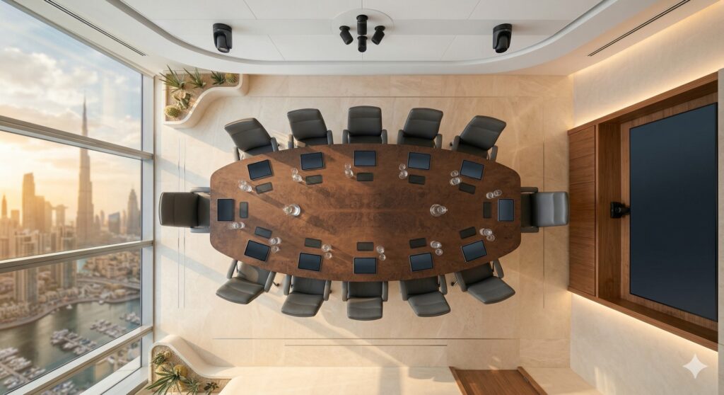 Why Every Business Needs Professional Meeting Room Solutions in Dubai 1 smart conference room dubai modern office setup.jpg