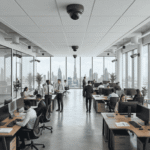 Top Benefits of Hiring a CCTV Installation Company in Dubai for Smart Surveillance Solutions 4 CCTV camera installation in modern Dubai office with surveillance system monitoring workspace