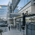 Understanding the Importance of a SIRA Approved CCTV Company in Dubai for Your Property 2 SIRA approved CCTV installation in Dubai commercial building by professional technician