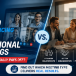 Video Conferencing vs Traditional Meetings Which One Actually Pays Off - Vas Technologies Video Conferencing vs. Traditional Meetings Which One Actually Pays Off